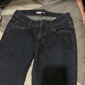 Old navy pants with no holes, just straight leg